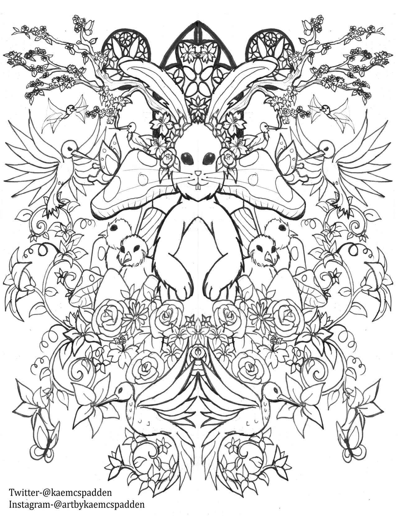 Easter coloring book page