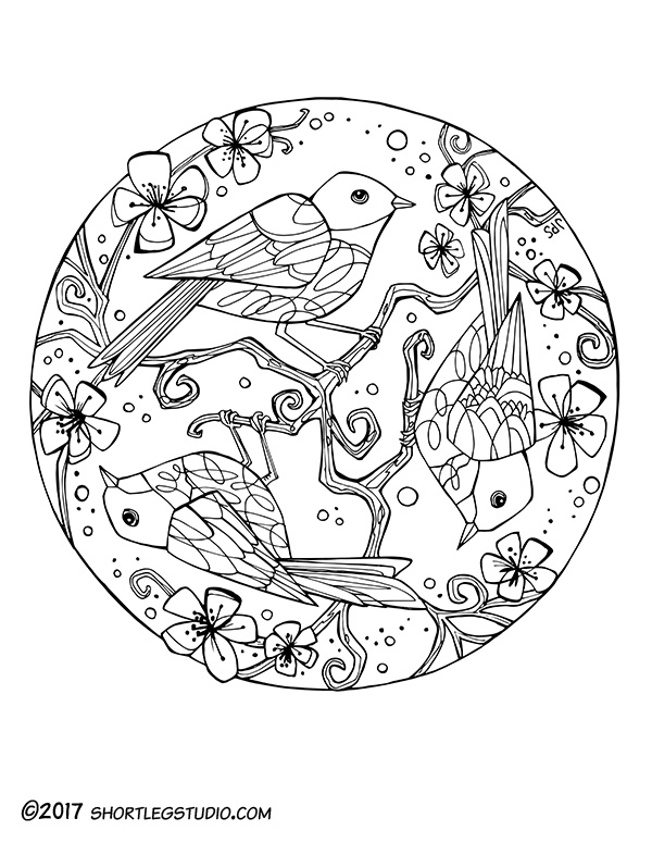 Happy spring coloring sheet â short leg studio