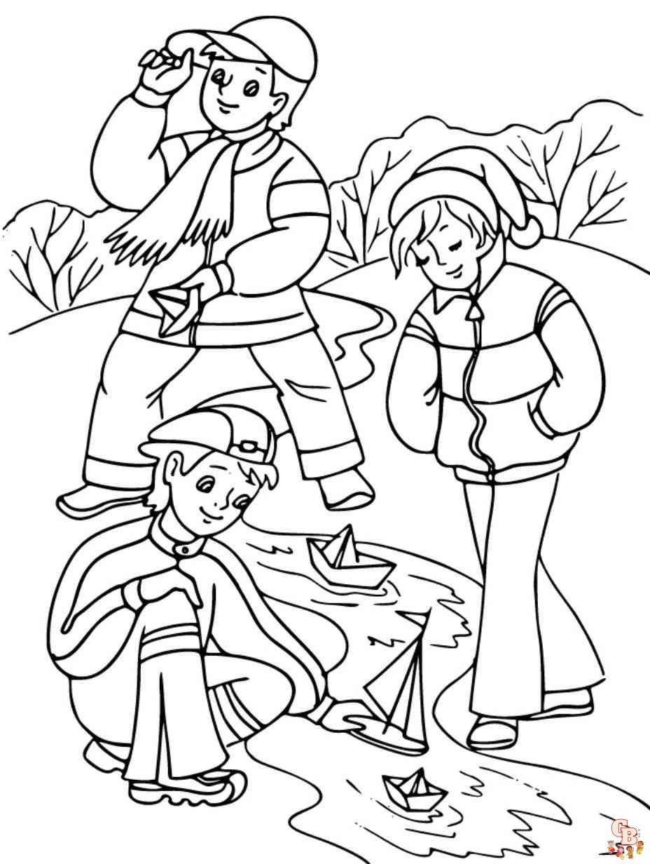 Free spring coloring pages for kids
