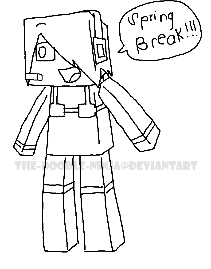 Minecraft spring break sketch by the