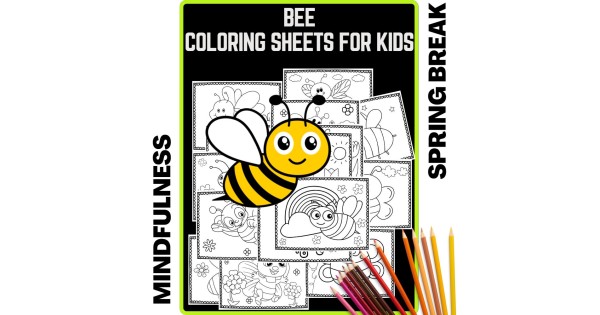 Bee coloring pages