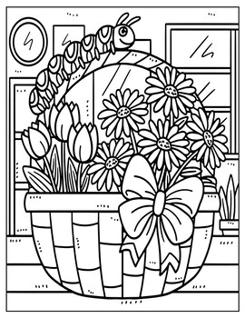 Spring coloring pages for kids spring coloring sheet march spring break activity
