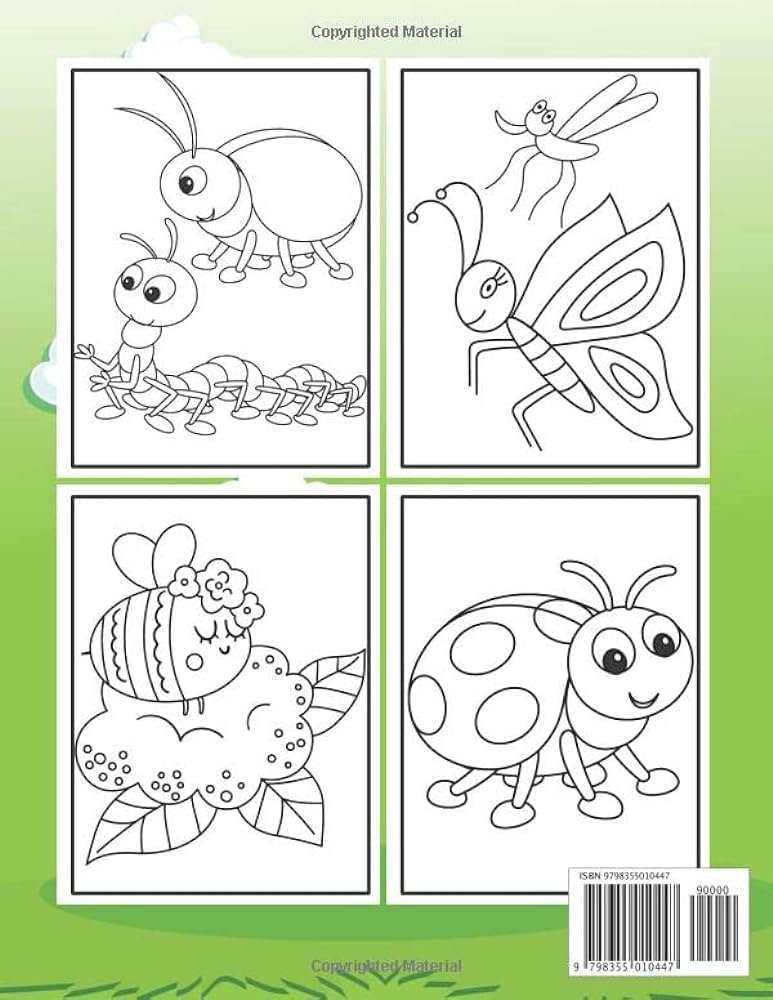 Bug coloring book for kids ages
