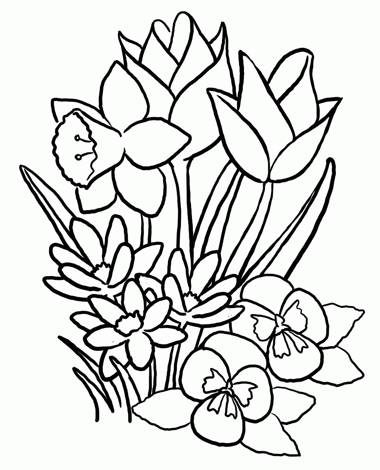 Free free printable spring flowers coloring pages download free free printable spring flowers coloring pages png images free cliparts on clipart library