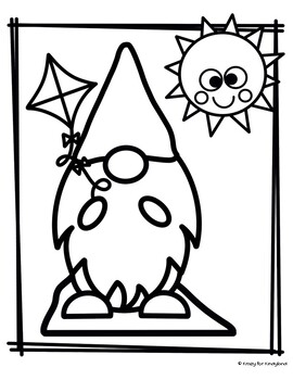 Gnomes coloring pages booklet