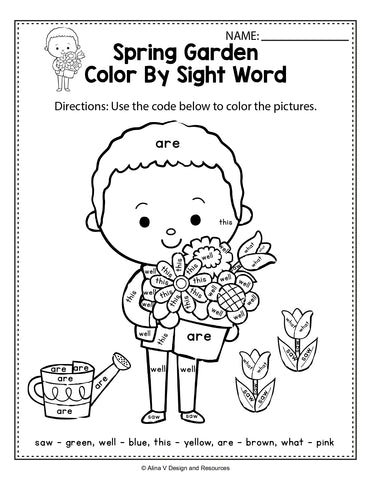 Free spring worksheets for kindergarten â my nerdy teacher