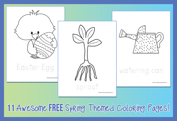 Awesome free spring themed coloring pages â