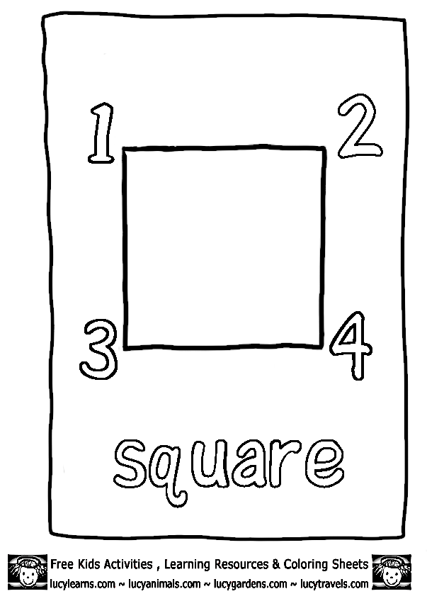Square coloring pages coloring pages free activities for kids drawing for kids