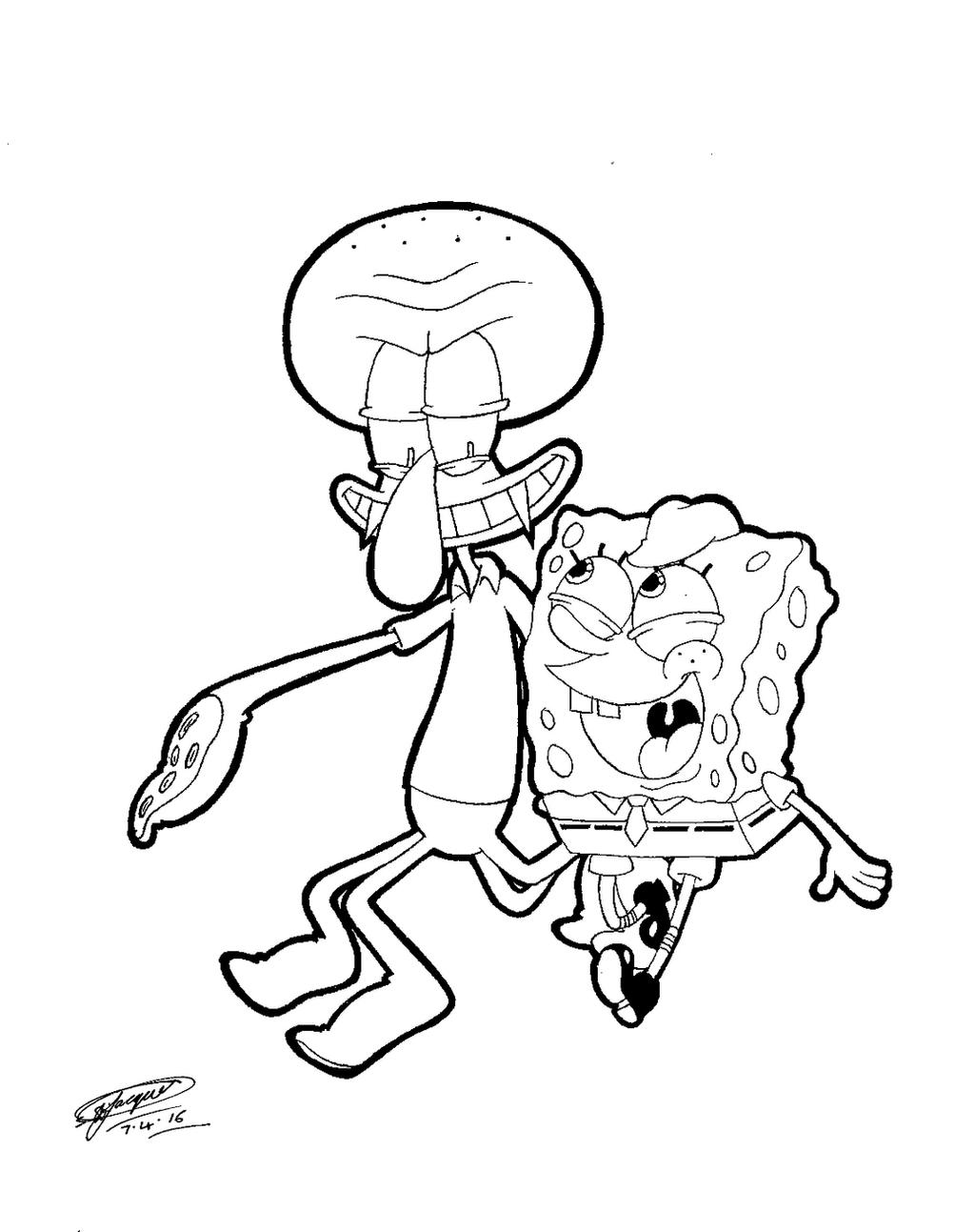 Vampire squidward with spongebob by shannonxnaruto on