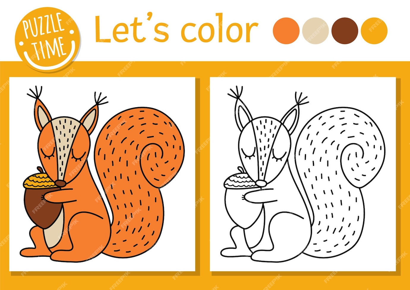 Color squirrel worksheet