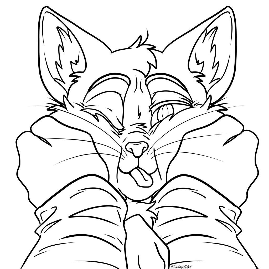 Squishy face kitty coloring page by imaginheart on