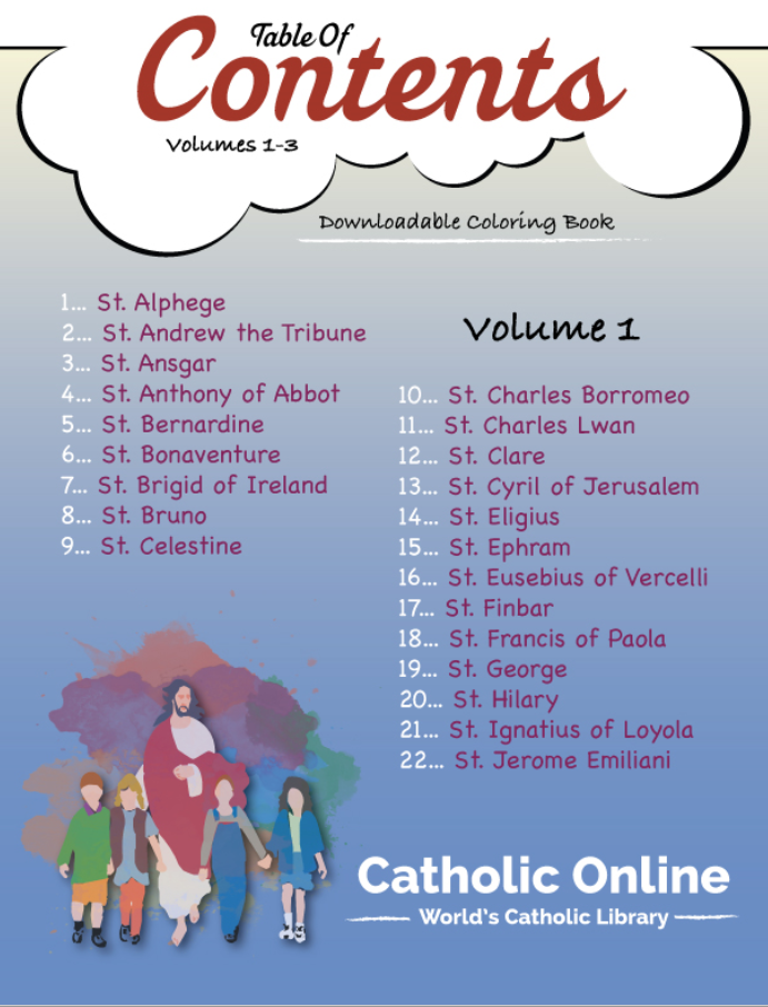 Saint fun facts coloring book