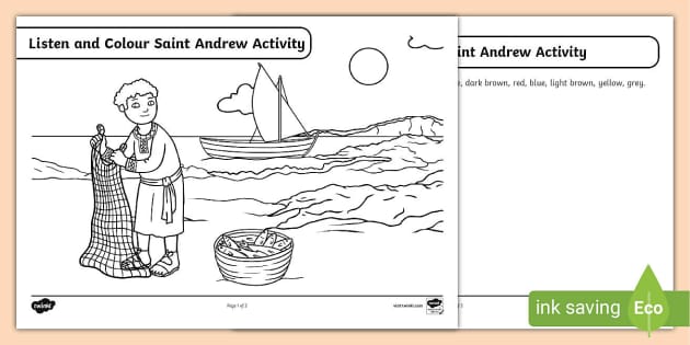Listen and lour saint andrew activity