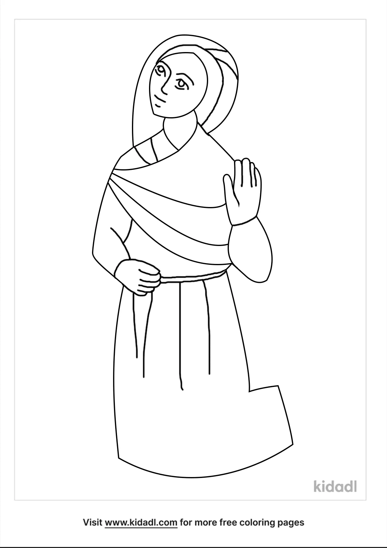Free st bernadette coloring page coloring page printables