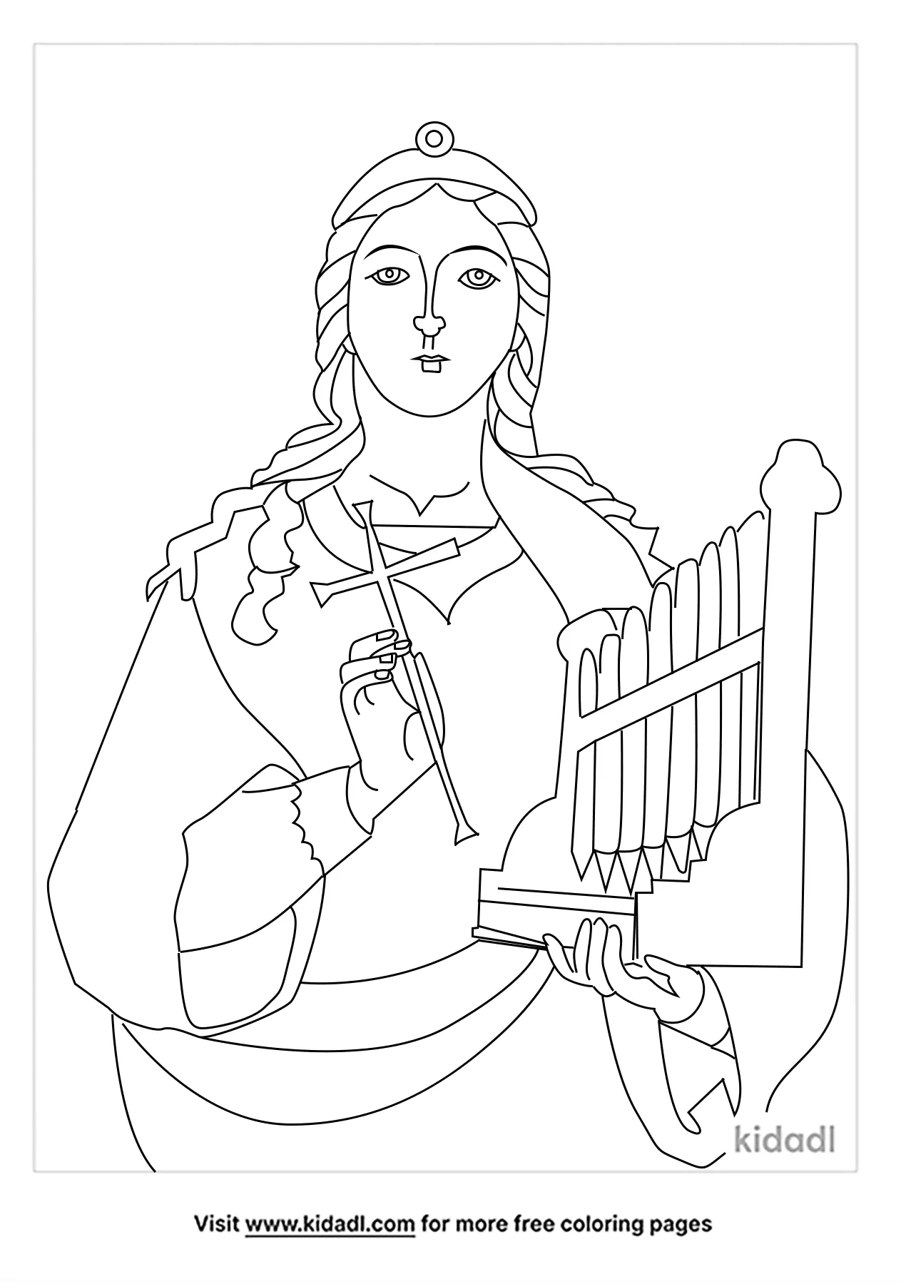 Free saint cecilia coloring page coloring page printables