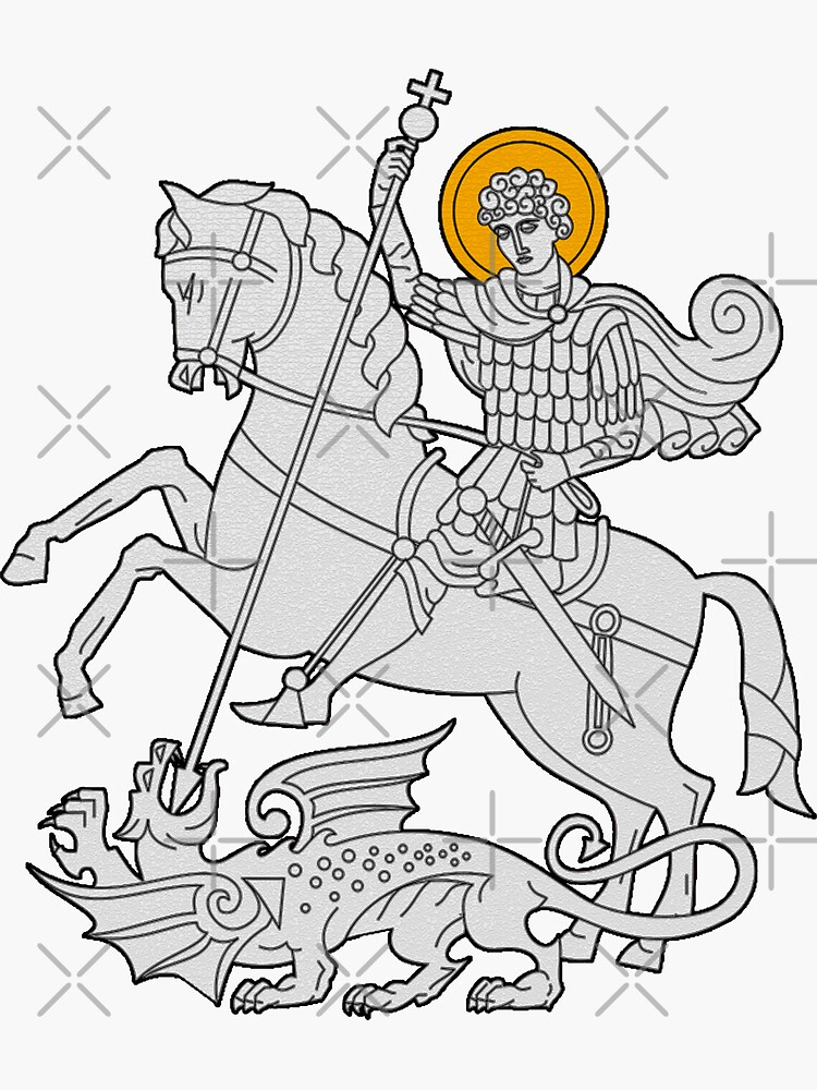 Saint george sticker for sale by levsal