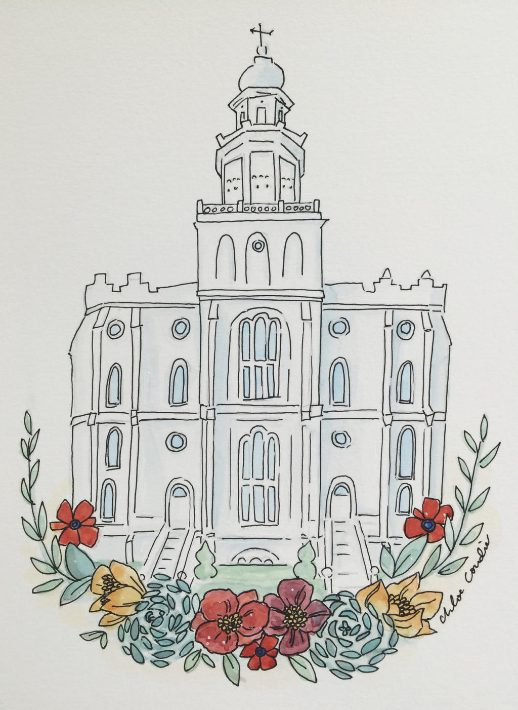 St george lds temple by chloiscondie on