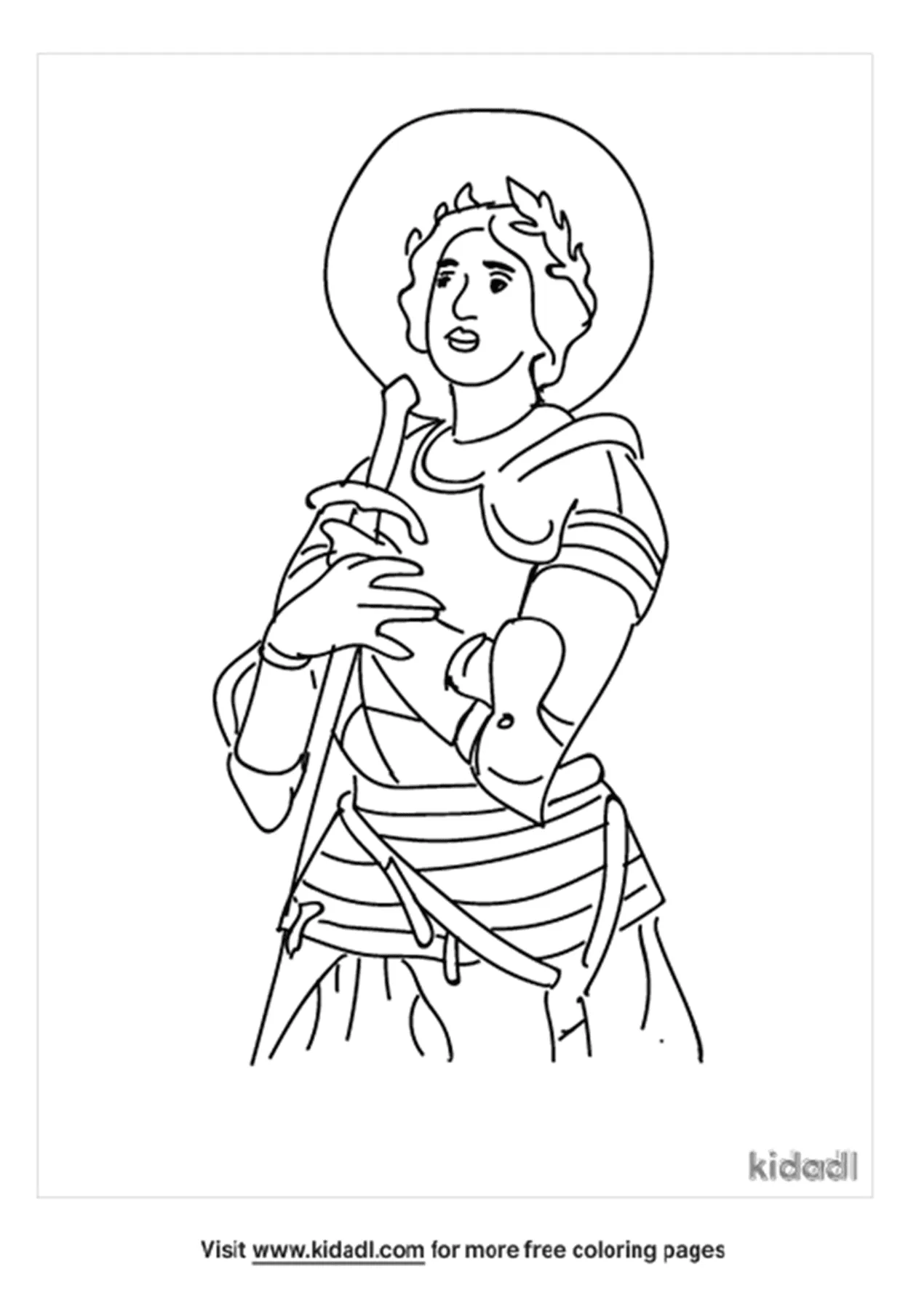 Free joan of arc coloring page coloring page printables
