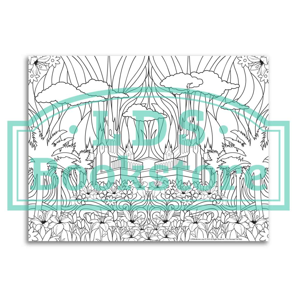 San diego temple coloring page