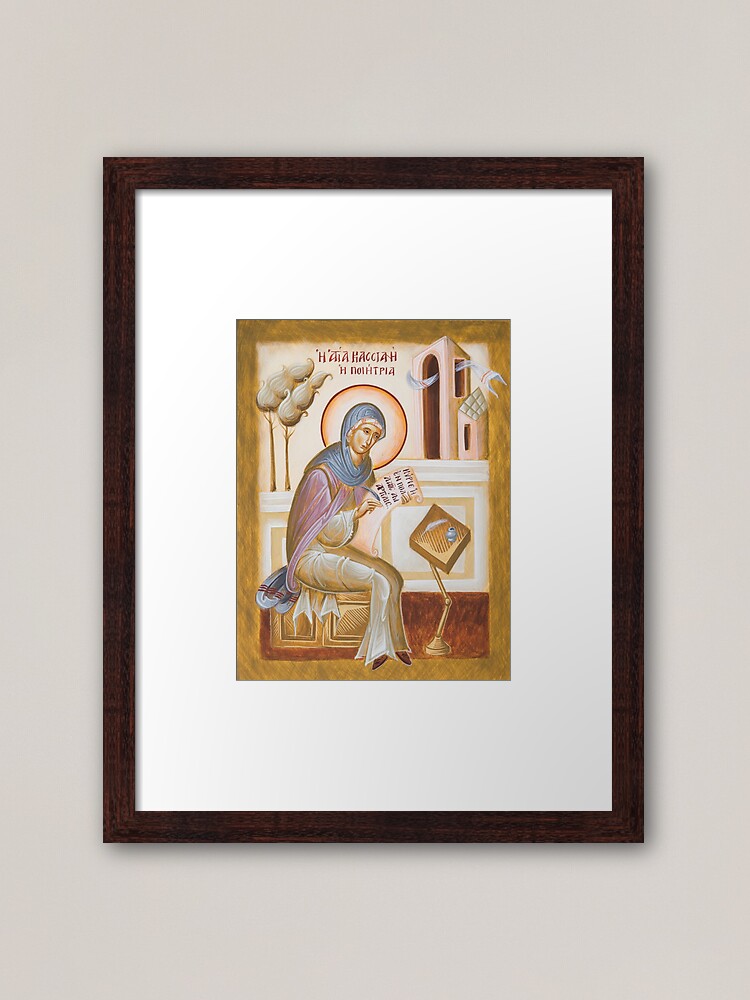 St kassiani the hymnographer framed art print for sale by ikonographics