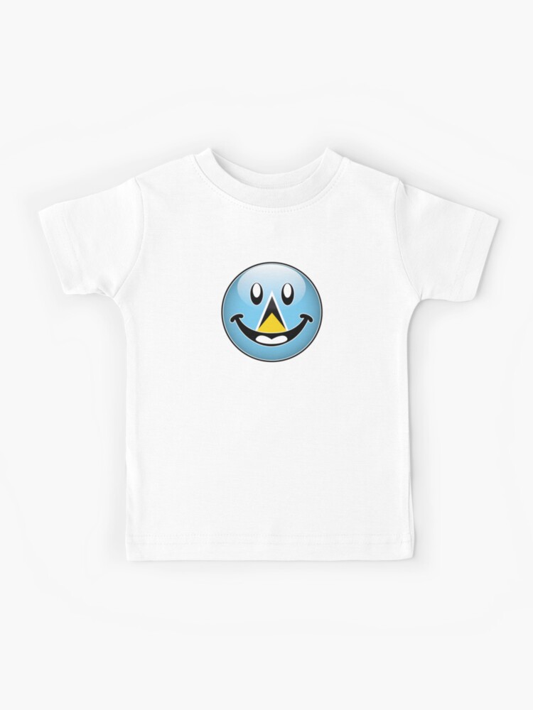 St lucia flag happy face smiley emoji button kids t
