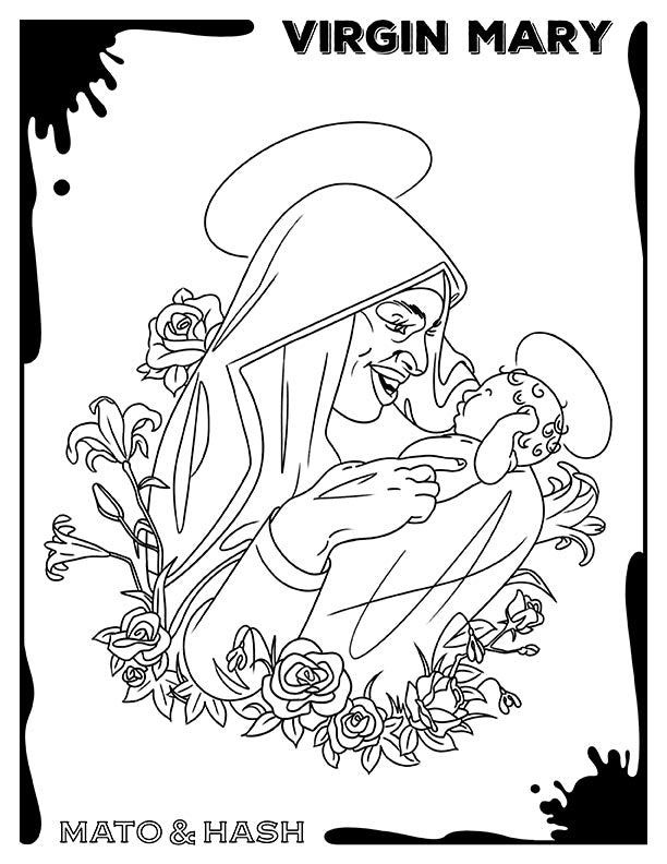Free bible character coloring page printouts