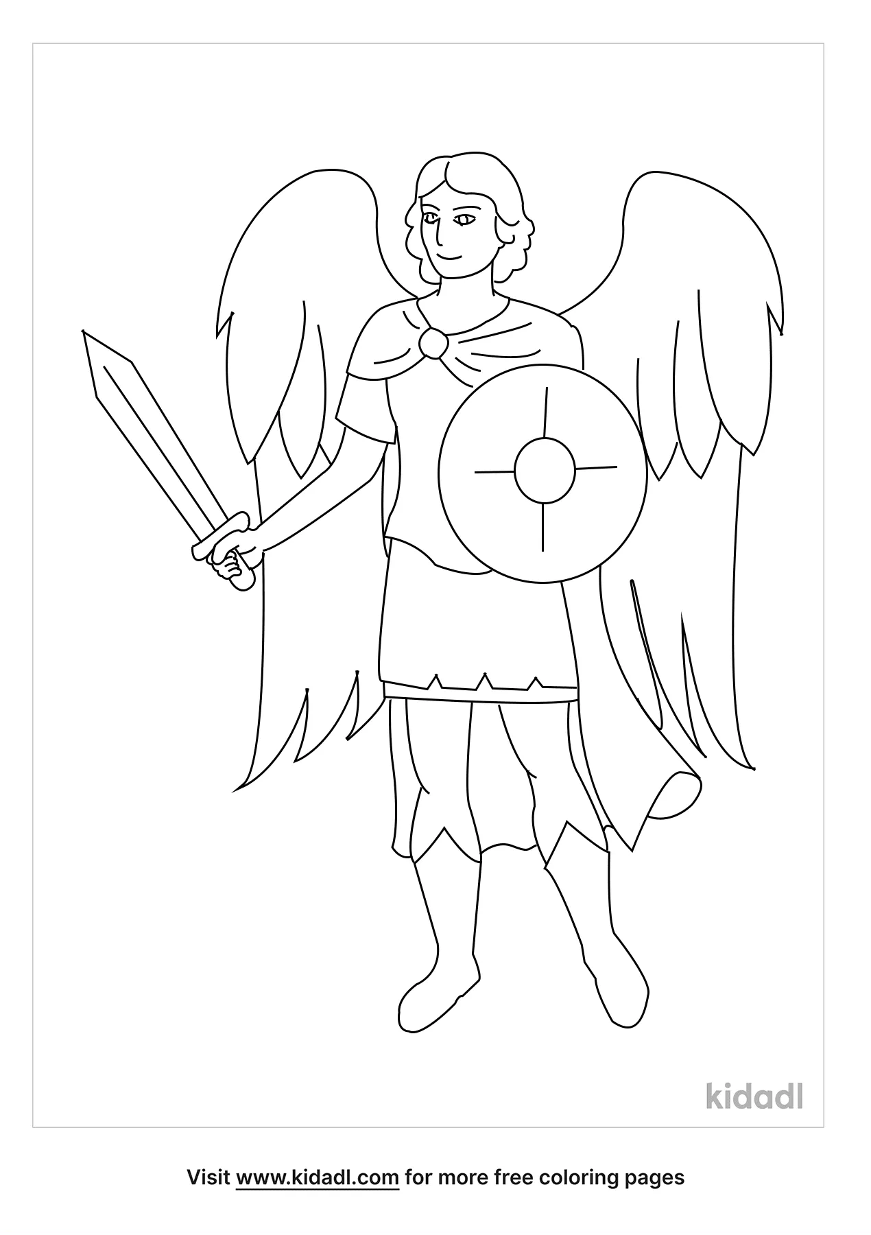 Free saint michael the archangel coloring page coloring page printables