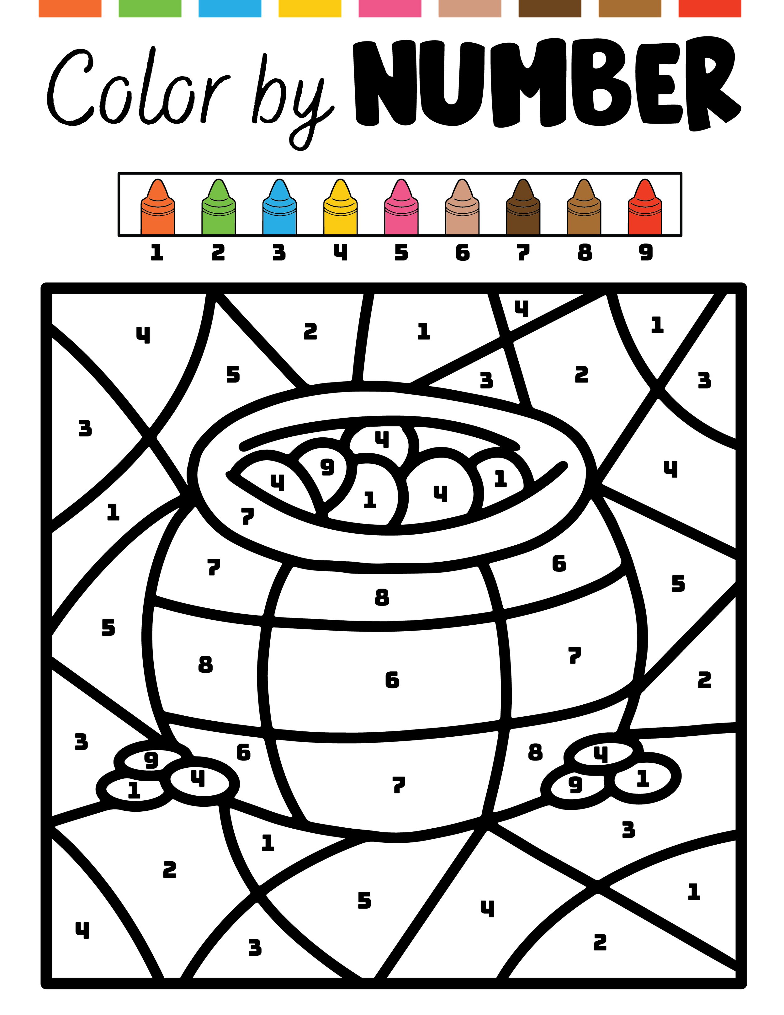 St patricks day color by number printable â