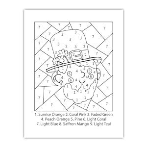 St patricks day color by numbers for kids a fun and cute happy saint patricks day color by number coloring book for kids activity books gift ideas for girls and boys