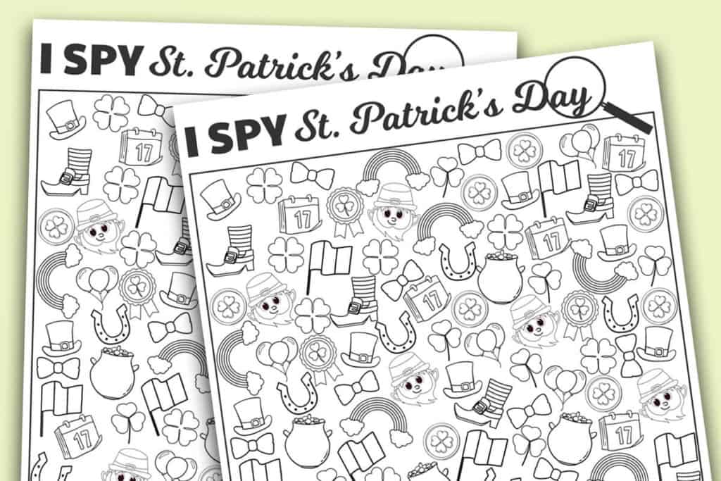 I spy st patricks day free printable mrs merry