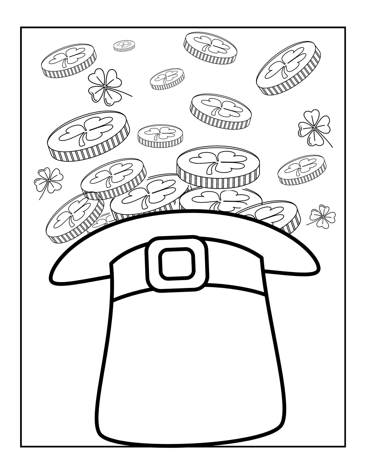 St patricks day coloring sheets free â