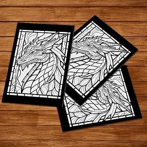 Stained glass dragons coloring book for adults stained glass dragons windows patterns adults coloring book for relaxation stress relief meditation presso mia books