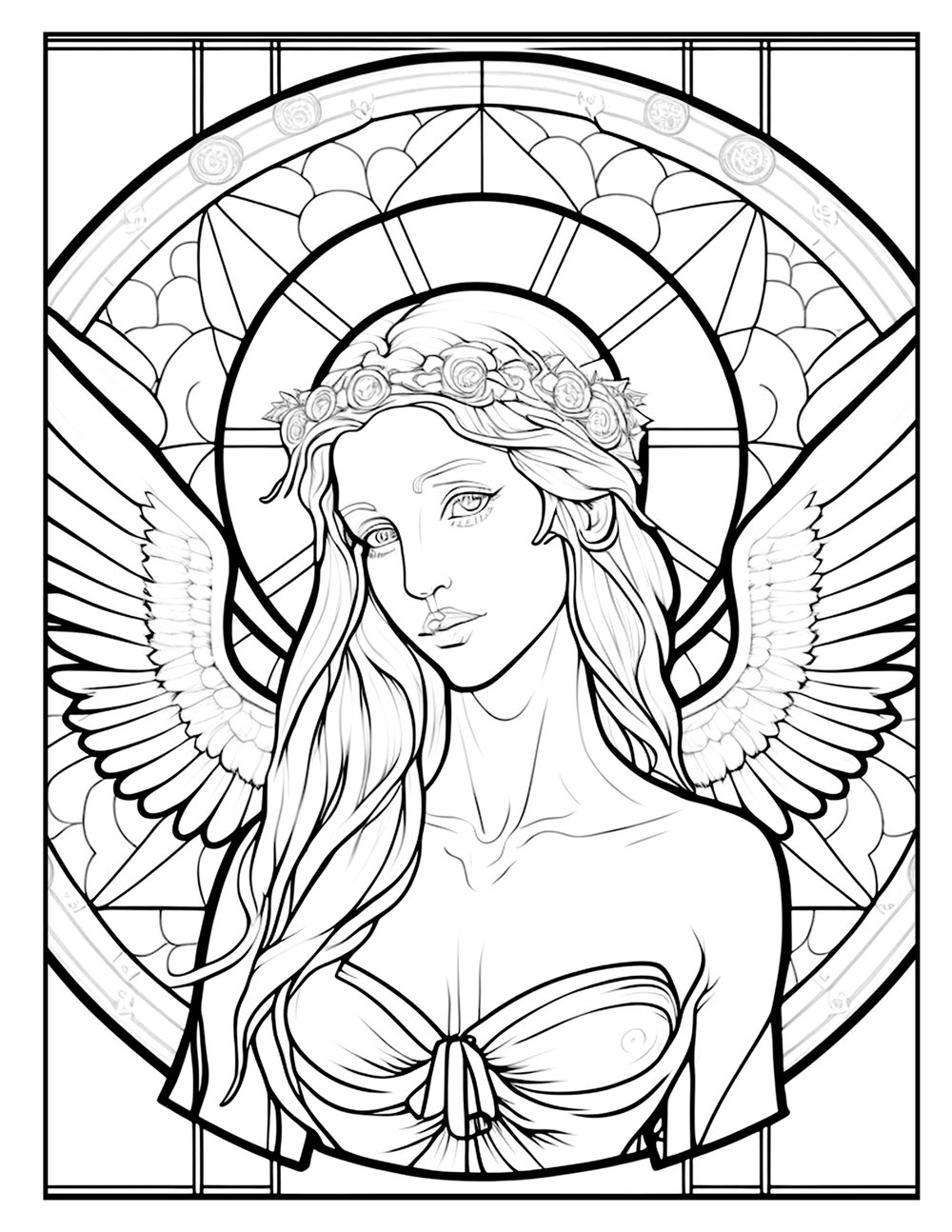 Ai dreams stained glass coloring book images â chris nelson