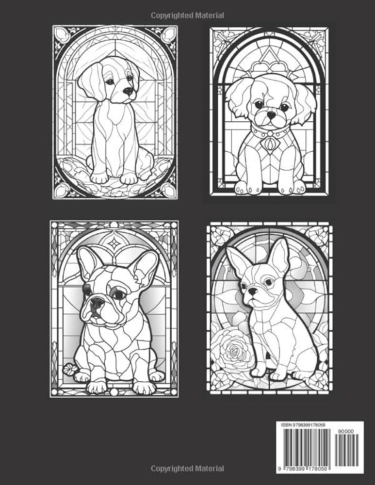 Puppy paws and stained glass a colorful canine adventure adult coloring book with over cute puppies to color glorious glass paws thomas laurence books