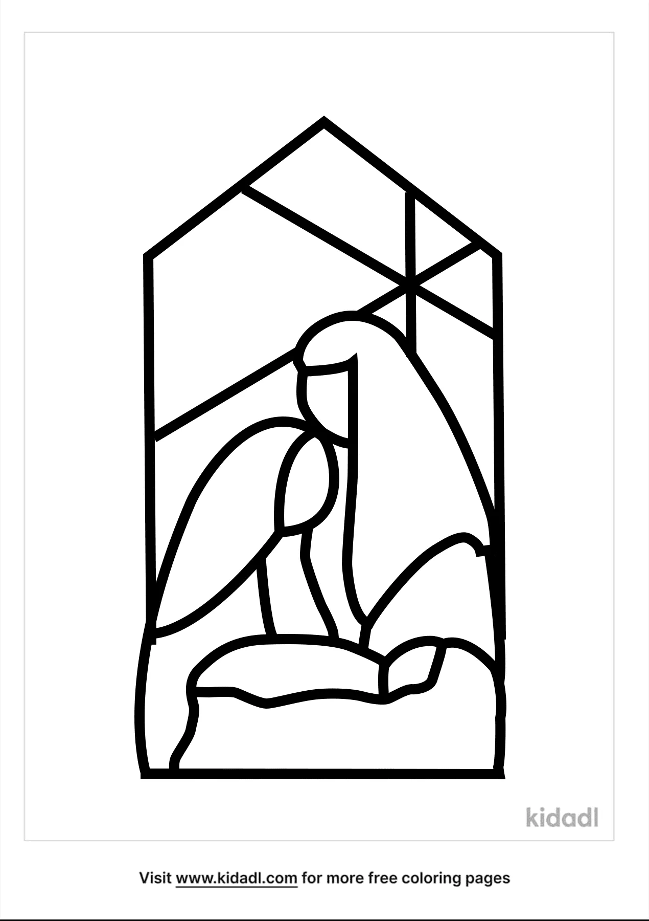 Free stained glass nativity coloring page coloring page printables
