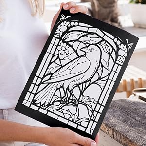 Stained glass birds coloring book for adults stained glass birds windows patterns adults coloring book for relaxation stress relief meditation hummingbird gifts flamingo gifts presso mia books