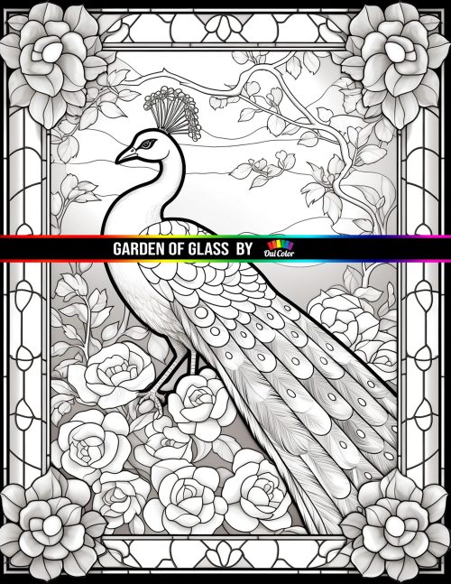 Garden of glass a whimsical coloring book of stained glass bird and flower mosaics pdf