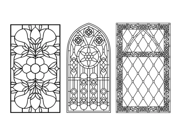 Stained glass pattern vector images