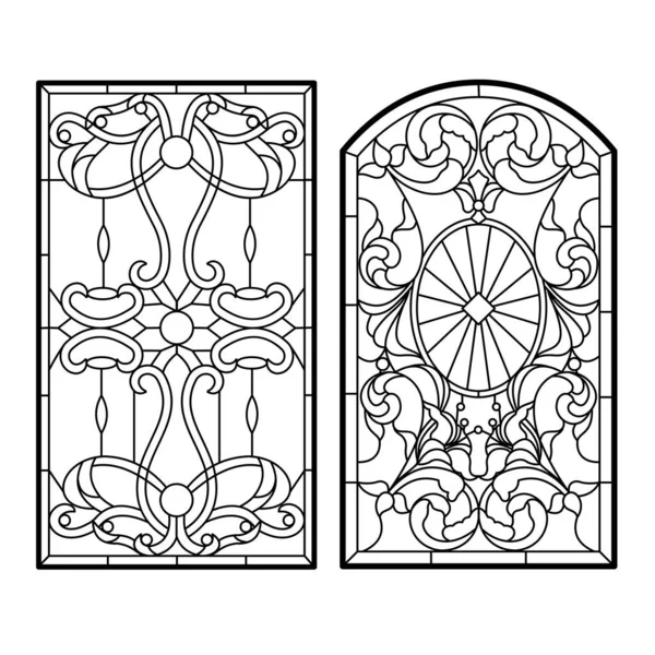Stained glass pattern vector images