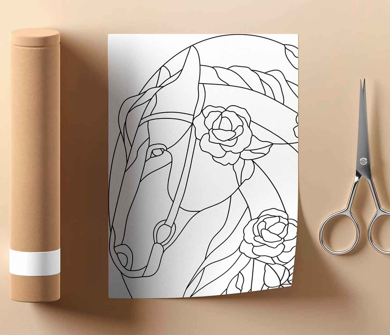 Stained glass horse and rose patterns â stained glass patterns suncatchers