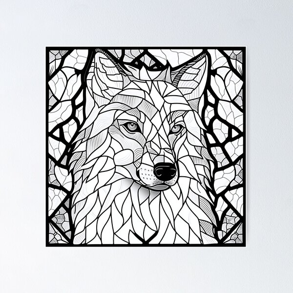 Glass wolf posters for sale