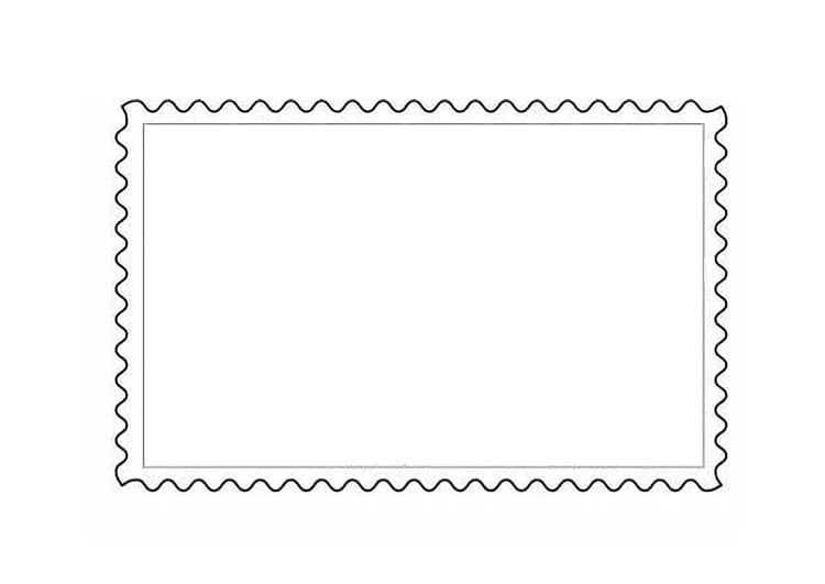 Coloring page postage stamp