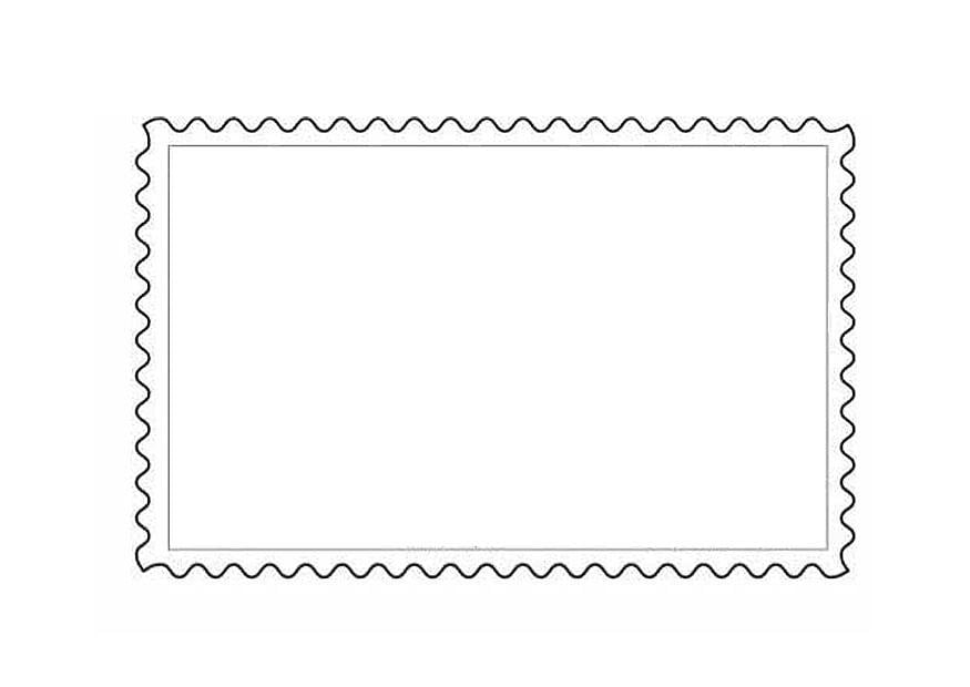 Coloring page postage stamp