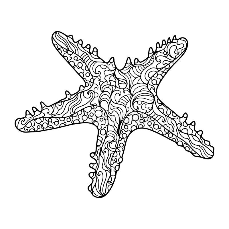 Adult coloring book starfish stock illustrations â adult coloring book starfish stock illustrations vectors clipart