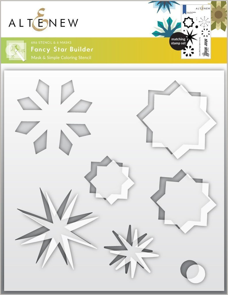 Fancy star builder simple loringmask stencil â bumbleberry papercrafts ltd