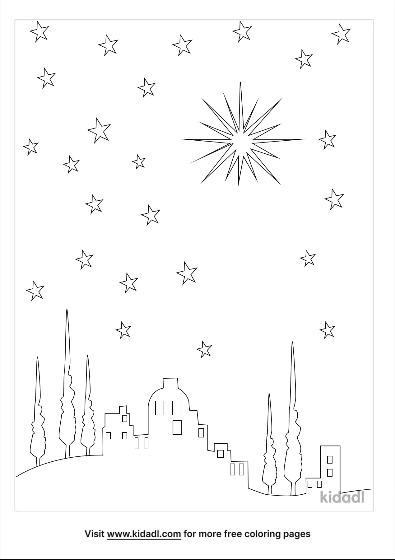 Free star of bethlehem coloring page coloring page printables