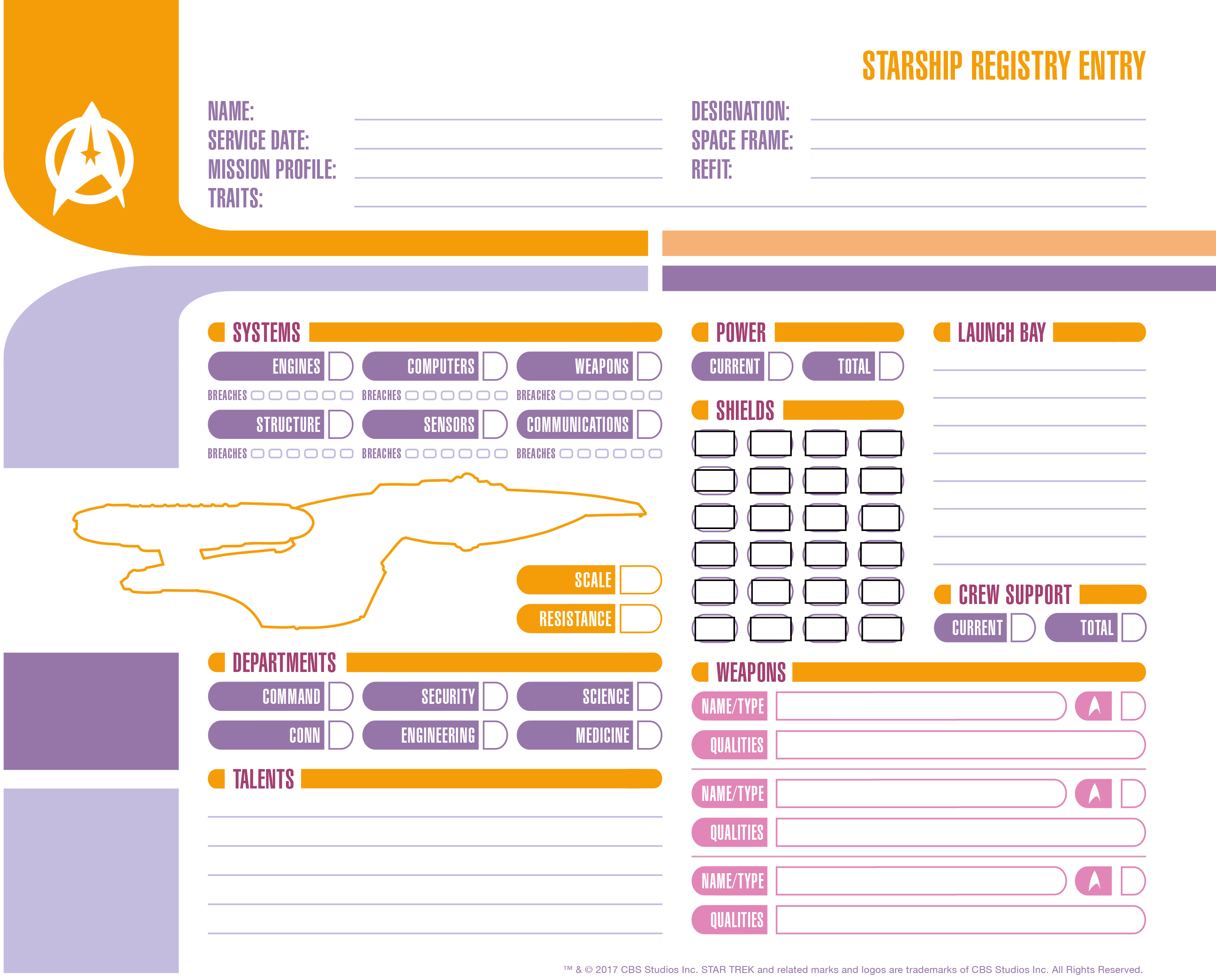 Ship registry sheets by cory belote