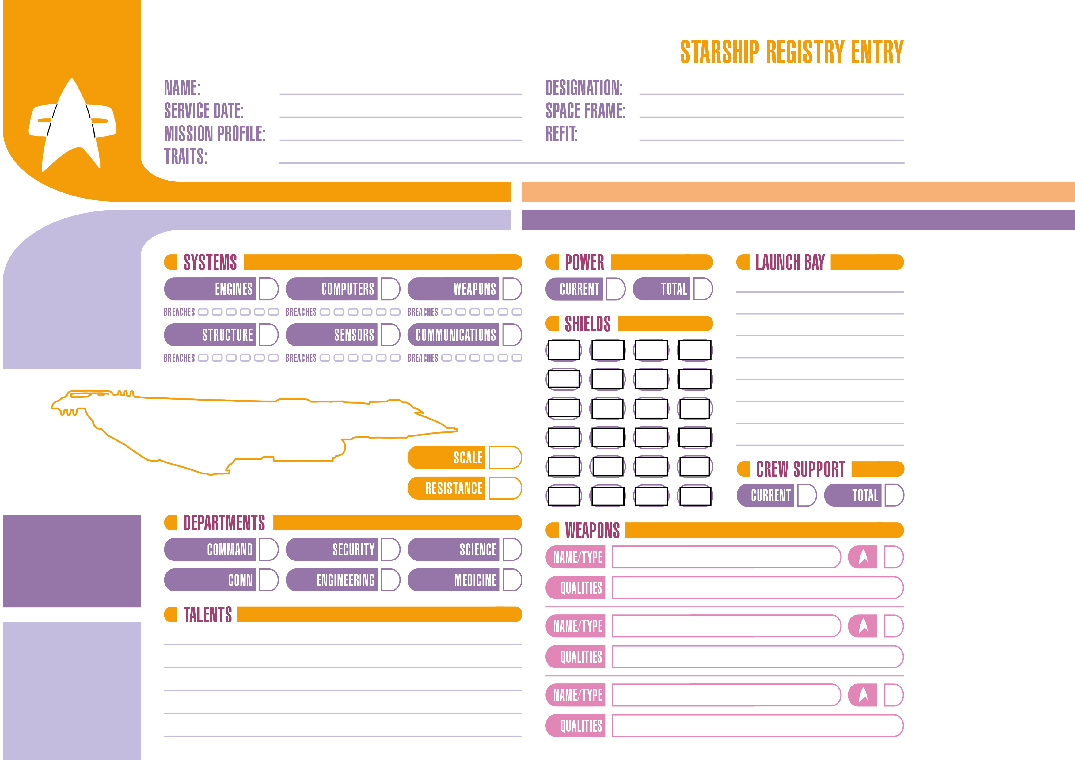 A ship registry sheets by cory belote