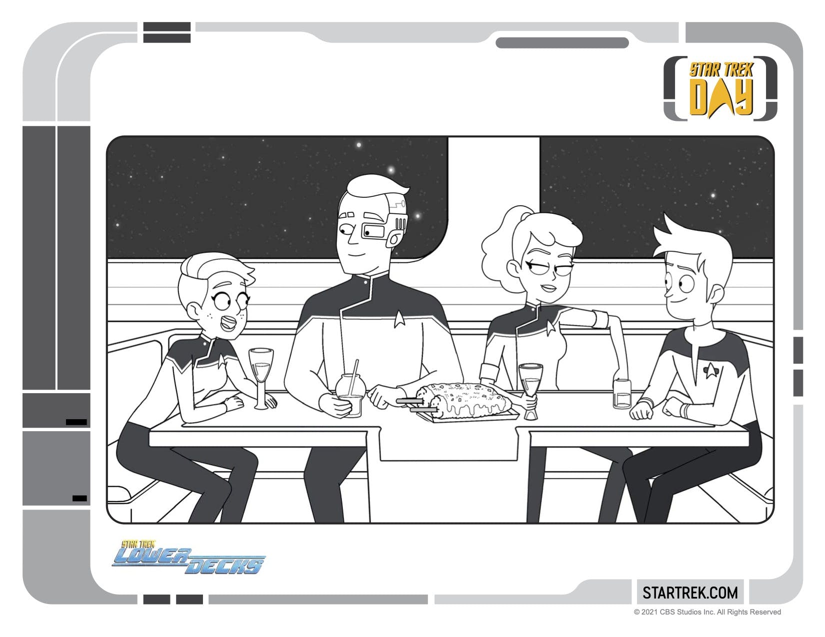 The official star trek lower decks coloring pages star trek
