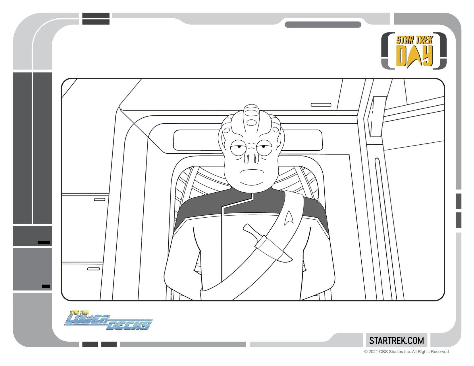 The official star trek lower decks coloring pages star trek